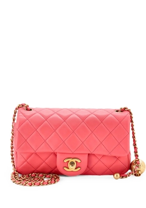 CHANEL Pre-Owned Pearl Crush Flap Bag Quilted Lambskin Mini crossbody bag - Pink