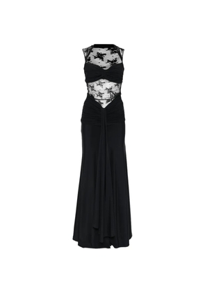 BABYLON sleeveless lace-detail maxi dress - Black