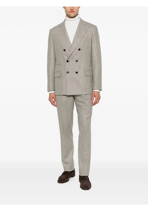 Brunello Cucinelli double-breasted wool suit - Grey