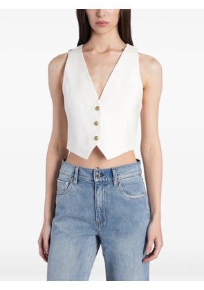 alice + olivia Donna button-up vest - White