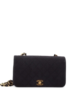 CHANEL Pre-Owned Full Flap Bag Quilted Jersey Mini shoulder bag - Black