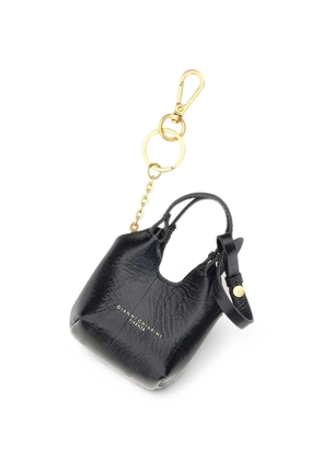 GIANNI CHIARINI Dua leather keyring - Black