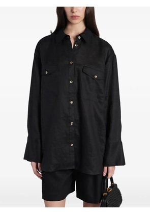 alice + olivia Finely pocket-detail button-up shirt - Black