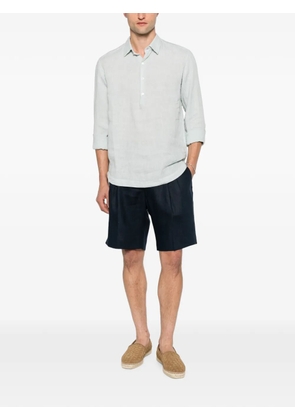 michael coal pleated-detail tailored shorts - Blue
