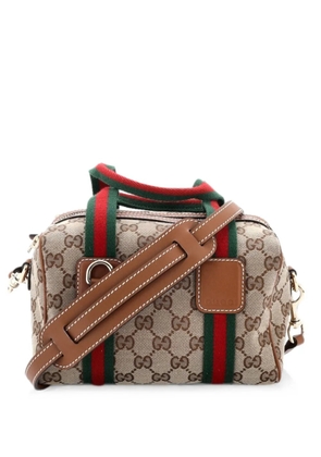 Gucci Pre-Owned Web Boston Bag GG Canvas Mini travel bag - Brown
