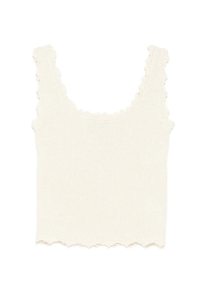 Low Classic lace-edge sleeveless knitted top - Neutrals