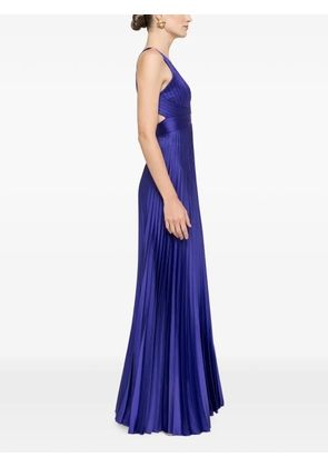 NISSA pleated satin maxi dress - Purple