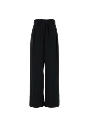 Jil Sander wide-leg crepe trousers - Black