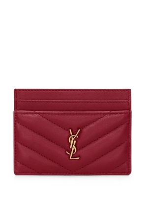 Saint Laurent Cassandre quilted card holder - Red
