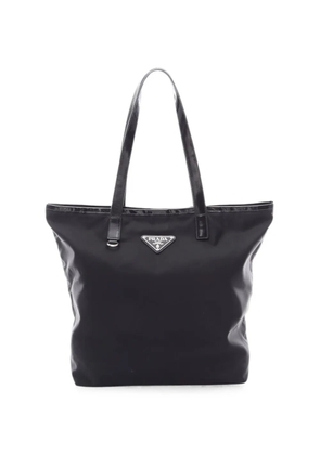 Prada Pre-Owned 2010s Triangle-logo tote bag - Black