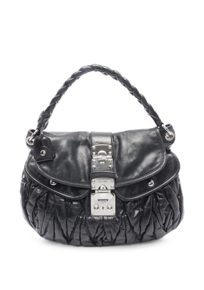 Miu Miu Pre-Owned 00s Matelassé shoulder bag - Black