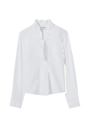 Claudie Pierlot poplin top with ruffled collar - White