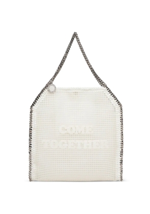 Stella McCartney Falabella slogan-print Cross body bag - White