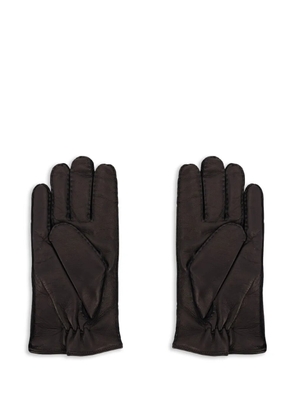 Orciani stitched-detail leather gloves - Brown