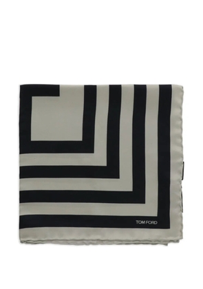 TOM FORD geometric-print pocket square - Neutrals
