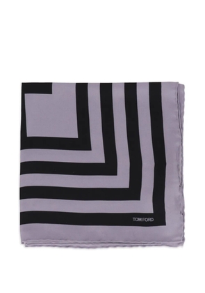 TOM FORD geometric-print logo-detail pocket square - Purple