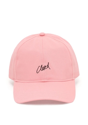 Closed logo-embroidered cap - Pink