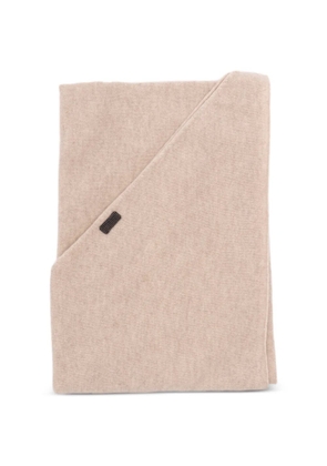 Brunello Cucinelli Monili-embellished cashmere scarf - Neutrals
