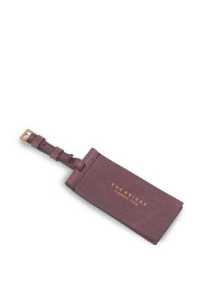 The Bridge Life-Style logo-print leather luggage tag - Brown