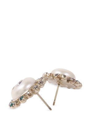 CHANEL Pre-Owned CC crystal-embellished earrings - Gold