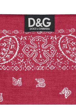 Dolce & Gabbana paisley-print square scarf - Red