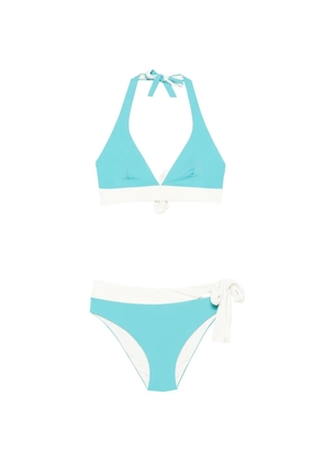 Fisico halterneck tie-fastening bikini - Blue