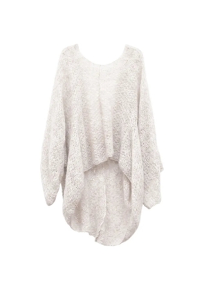YANGKEHAN pointelle-knit bow-detail sweater - Neutrals