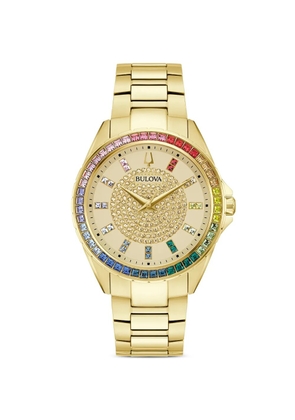 Bulova Phantom crystal-embellished 32mm watch - Gold
