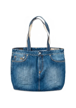 Palace x Evisu logo-print denim tote bag - Blue