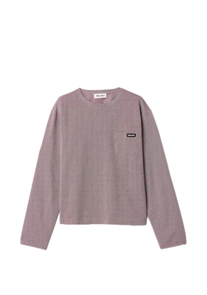 Miu Miu jacquard stripe motif T-shirt - Pink