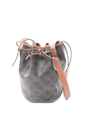 Celine Pre-Owned 2000s small Triomphe bucket bag - Brown
