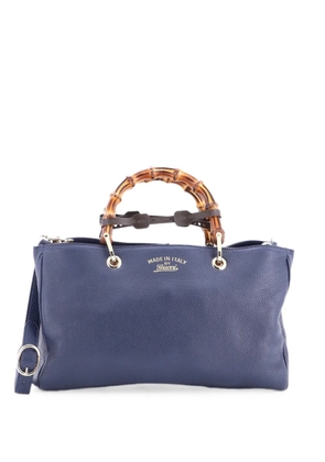 Gucci Pre-Owned Bamboo Shopper Leather Medium tote bag - Blue