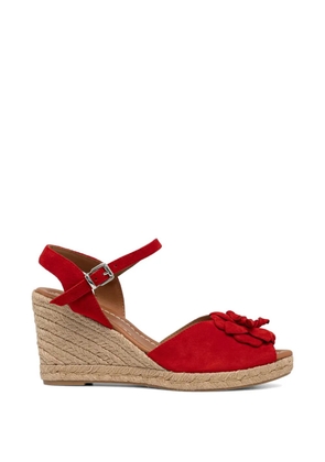 BILLI BI floral-detail wedge sandals - Red