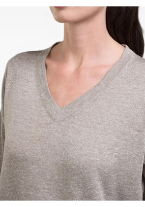 Moorer Varenna V-neck sweater - Neutrals