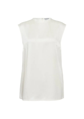 Stella McCartney satin sleeveless top - White