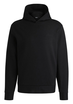 BOSS pinstriped hoodie - Black