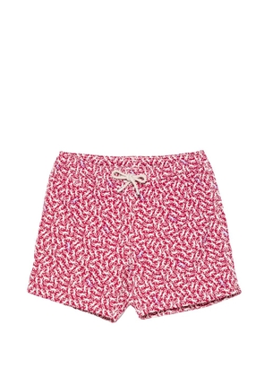 MC2 Saint Barth Lighting Micro lizard-print swim shorts - Red