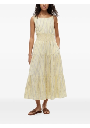 Tommy Hilfiger striped tiered midi dress - Yellow