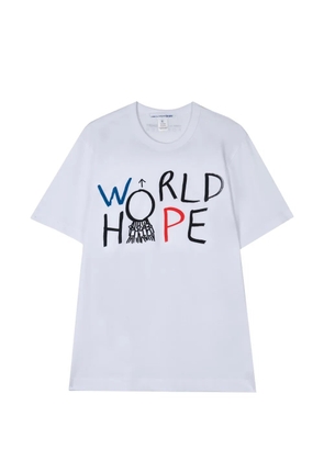 Comme Des Garçons Shirt slogan-print crew-neck T-shirt - White