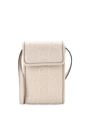 Gucci Pre-Owned Flap GG Embossed Perforated Leather Mini crossbody bag - Neutrals