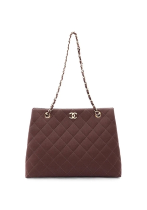 CHANEL Pre-Owned Chanel Matelassé Double Chain Shoulder Bag - Brown
