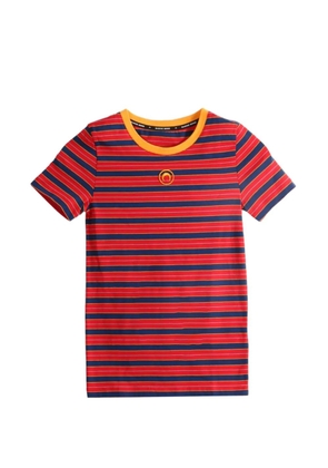 Marine Serre Deadstock Moon striped logo-embroidered T-shirt