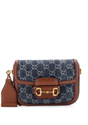 Gucci Pre-Owned Horsebit 1955 GG Denim Mini shoulder bag - Blue