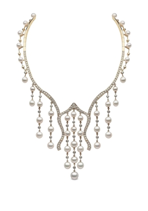 Yoko London 18kt yellow gold Akoya-pearl and diamond necklace