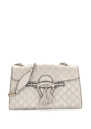 Gucci Pre-Owned Emily Chain Flap Bag Guccissima Leather Medium shoulder bag - Neutrals