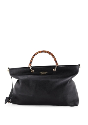 Gucci Pre-Owned Bamboo Shopper Leather Large tote bag - Black