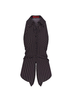 Simon Miller Loch polka-dot sleeveless shirt - Black