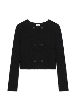 Courrèges bouclette-knit double-breasted jacket - Black