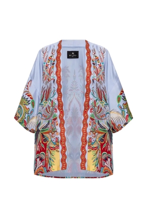 ETRO paisley-print silk top - Blue