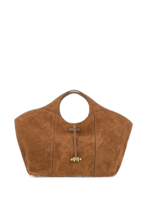 GIANNI CHIARINI Infinity suede tote bag - Brown